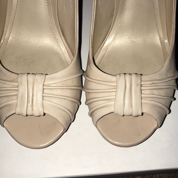Aldo Off White Peep-Toe Pumps - Picture 6 of 7